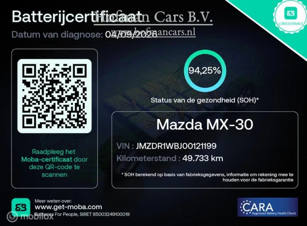 Mazda MX-30 e-SkyActiv 145 36 kWh uit 2021, foto 2