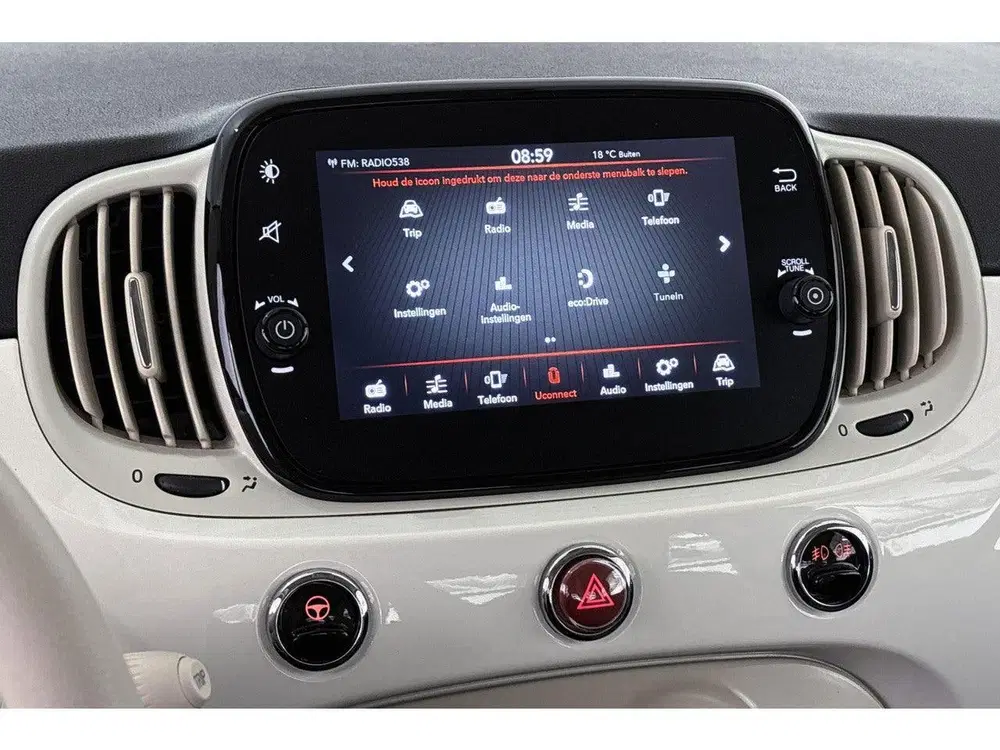 Fiat 500 1.2 Lounge Automaat Apple CarPlay Cruise C uit 2021, foto 12