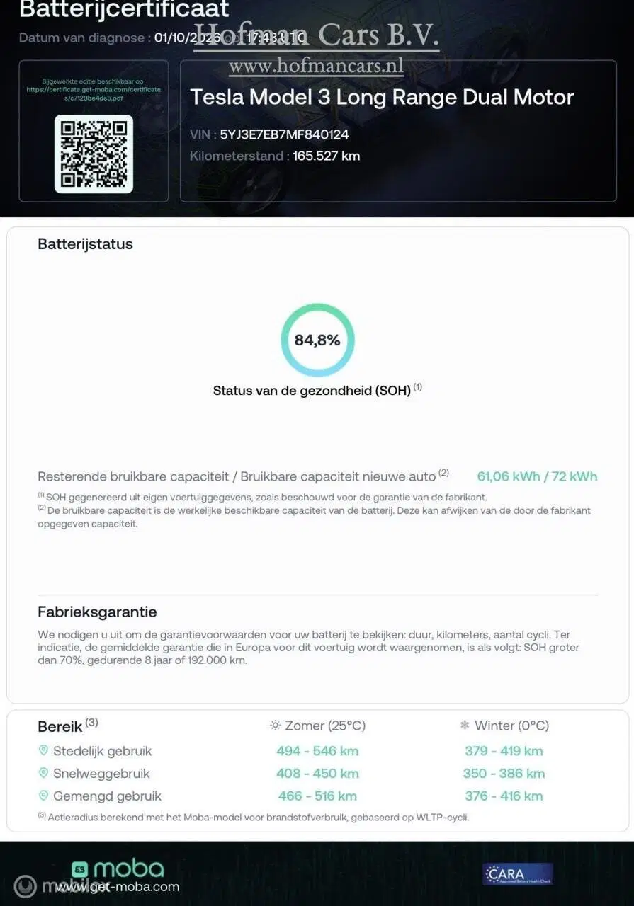 Tesla Model 3 Long Range AWD 75 kWh uit 2020, foto 2
