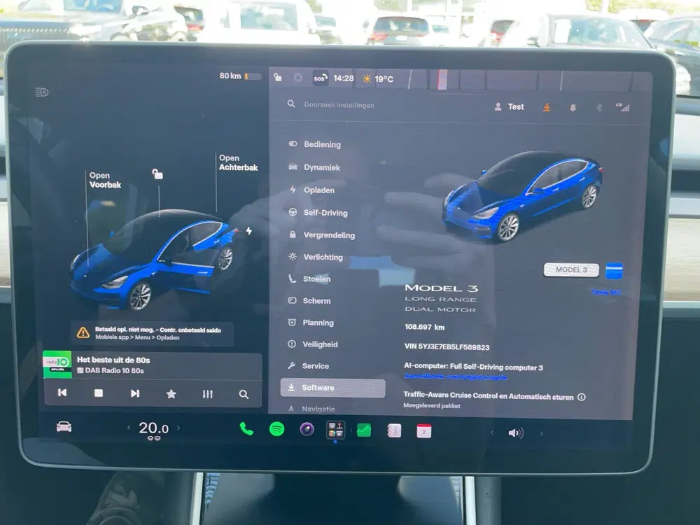 Tesla Model 3 Long Range AWD 75 kWh SOH 87% uit 2019, foto 3