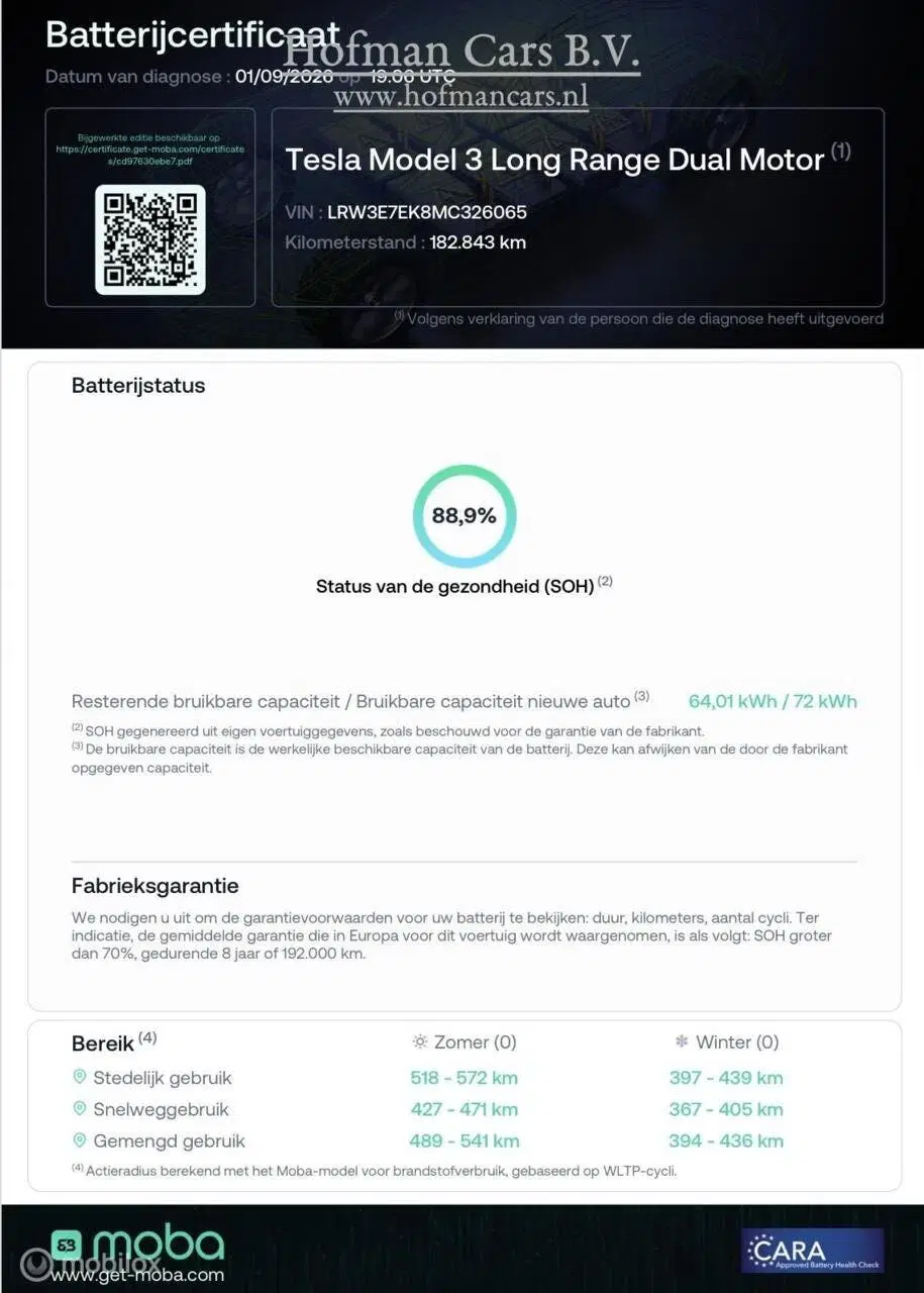 Tesla Model 3 Long Range AWD 75 kWh uit 2021, foto 2