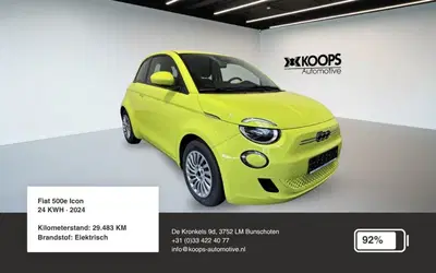 Fiat 500e 500E 24kWh SOH 92% uit 2024