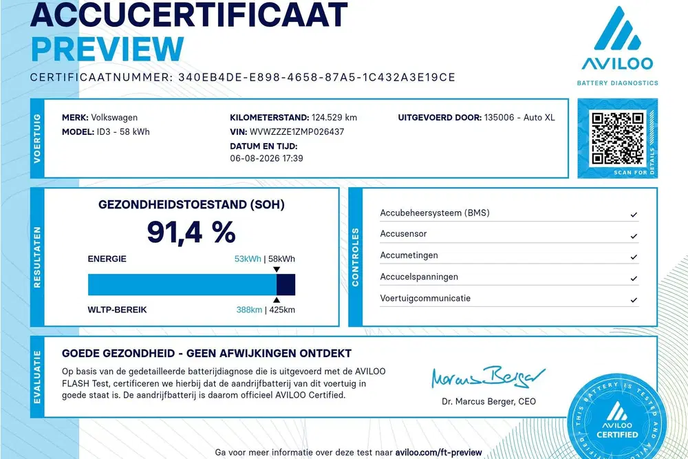 Volkswagen ID.3 Business 58 kWh (92%SOH) IQ.Light 18'LMV C uit 2020, foto 2