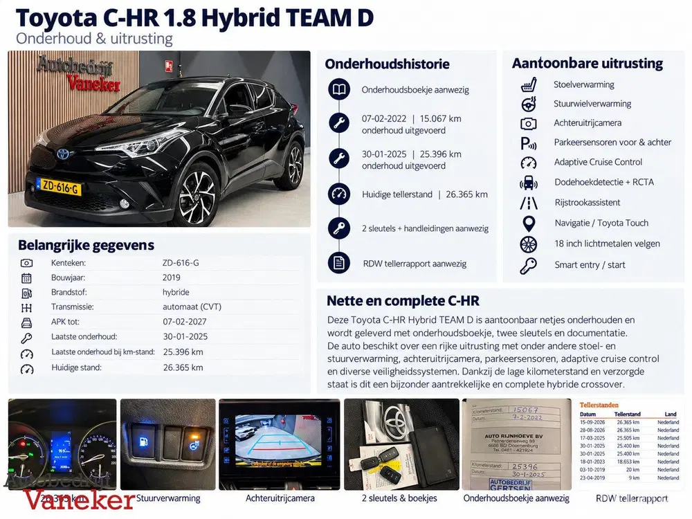 Toyota C-HR 1.8 Hybrid Team D uit 2019, foto 8