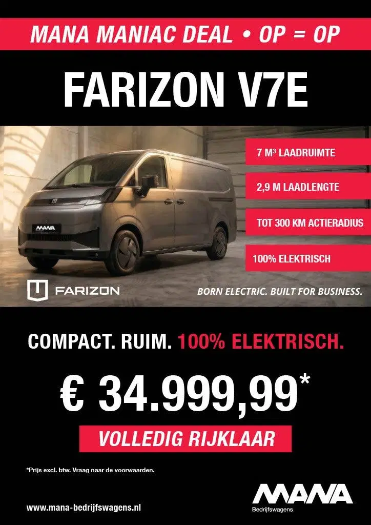 Farizon V7E 67 kWh MANA MANIAC DEAL 34.999 uit 2026, foto 2
