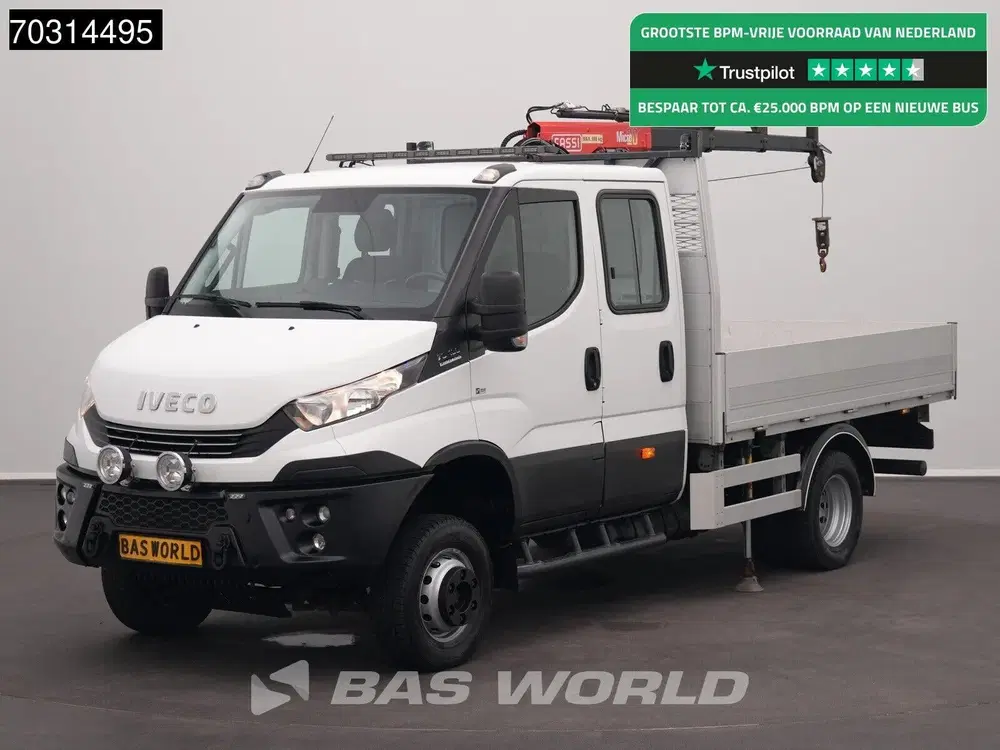 Iveco Daily 3.0L 4x4 Automaat Open Laadbak Kraan Fassi uit 2020
