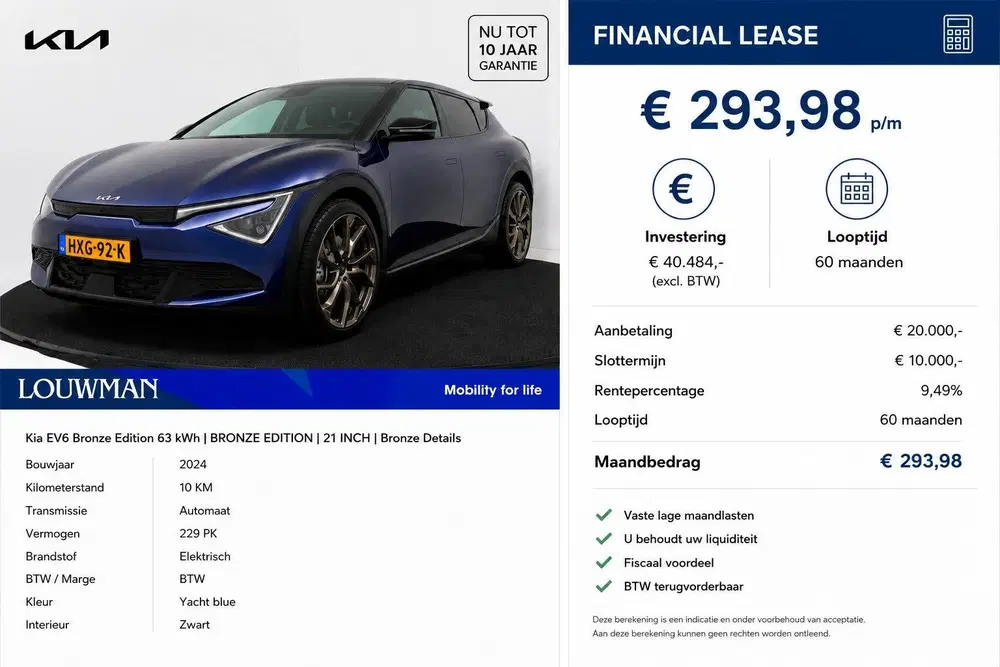 Kia EV6 Bronze Edition 63 kWh uit 2025, foto 3