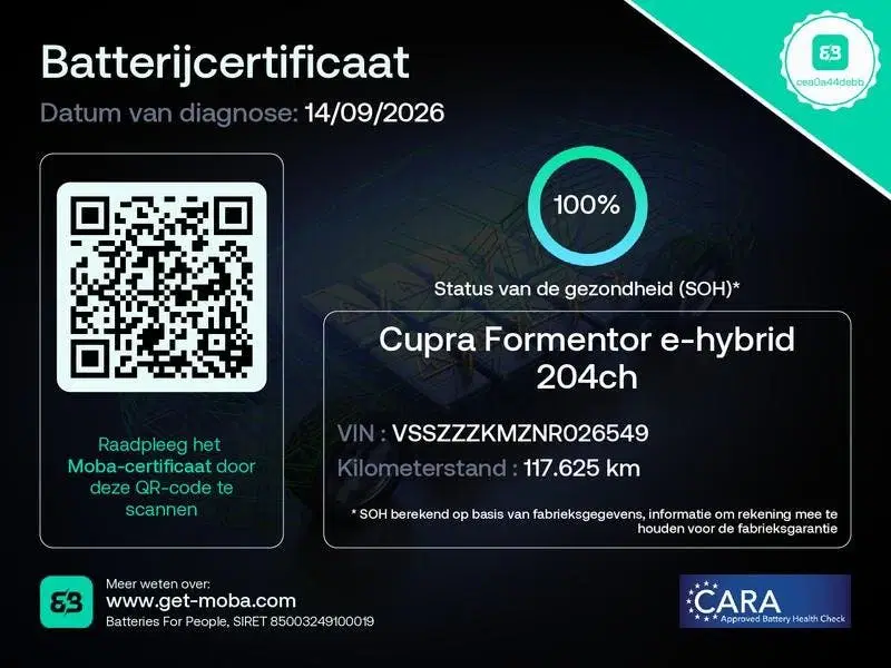Cupra Formentor 1.4 e-Hybrid PHEV Performance SOH 100% ADA uit 2022, foto 2