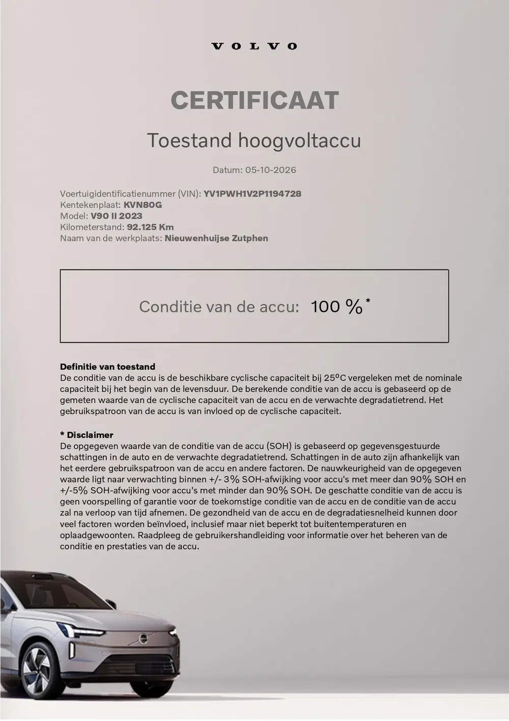 Volvo V90 T6 Plug-in Hybrid AWD Plus Dark uit 2023, foto 4