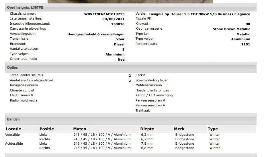 Opel Insignia Euro 6 1.5 CDTI 123PK Business E uit 2021, foto 15