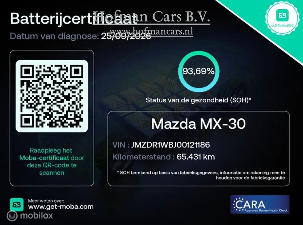 Mazda MX-30 e-SkyActiv 145 36kWh uit 2021, foto 2
