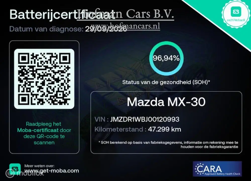 Mazda MX-30 e-SkyActiv 145 36kWh uit 2021, foto 2