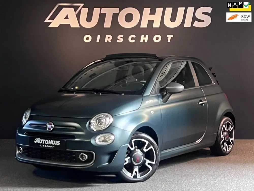 Fiat 500C 1.0 Hybrid Sport Matt groen uit 2021