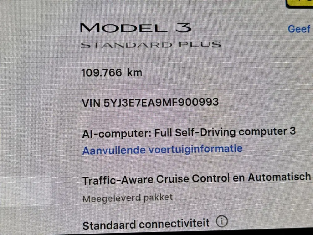 Tesla Model 3 RWD Plus 60 kWh SOH 92 uit 2021, foto 7