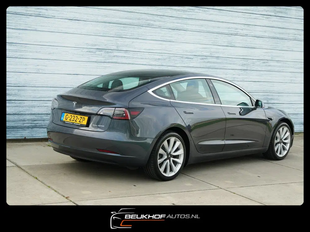Tesla Model 3 Long Range AWD 75 kWh FSD Pano Leer Soh 90 uit 2019, foto 3