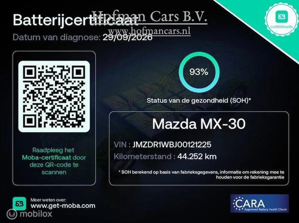 Mazda MX-30 e-SkyActiv 145 uit 2021, foto 2