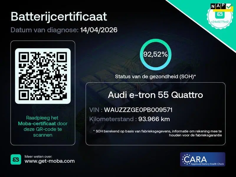 Audi e-tron 55 quattro S edition 95 kWh SOH 92 uit 2022, foto 4