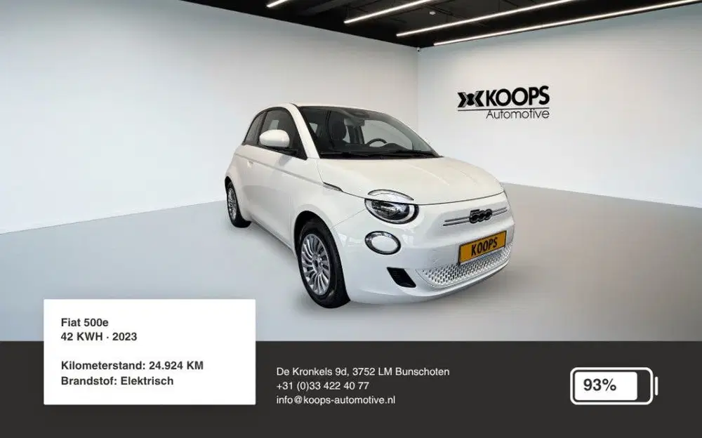 Fiat 500e SOH 93% uit 2023