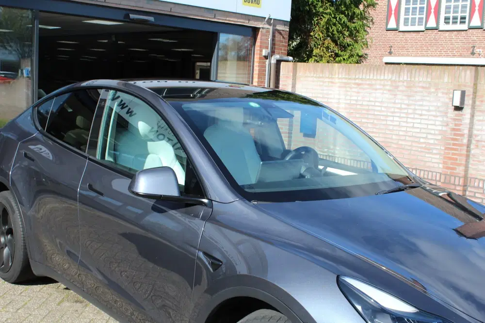 Tesla Model Y Long Range AWD 75 kWh TREKHAAK WIT LEER uit 2021, foto 7