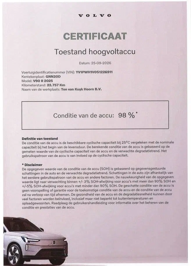 Volvo V90 2.0 T6 Plug-in hybrid AWD Ultra Dark uit 2024, foto 15