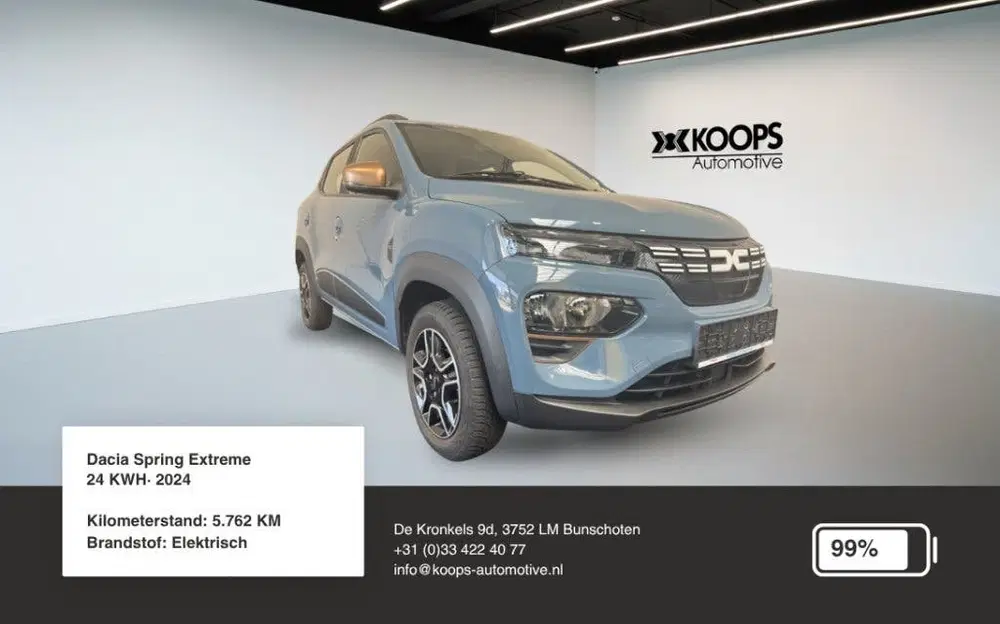 Dacia Spring 24 KWH SOH 99% uit 2024
