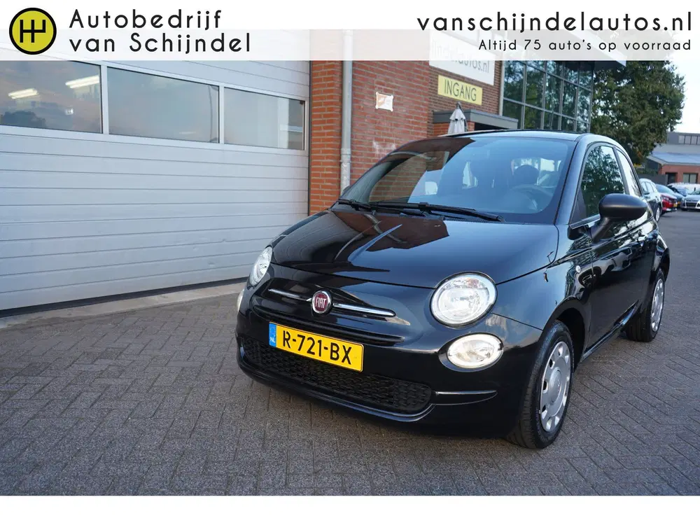 Fiat 500 1.0 HYBRID CLUB ORIGINEEL NEDERLANDS ZWART uit 2022, foto 2