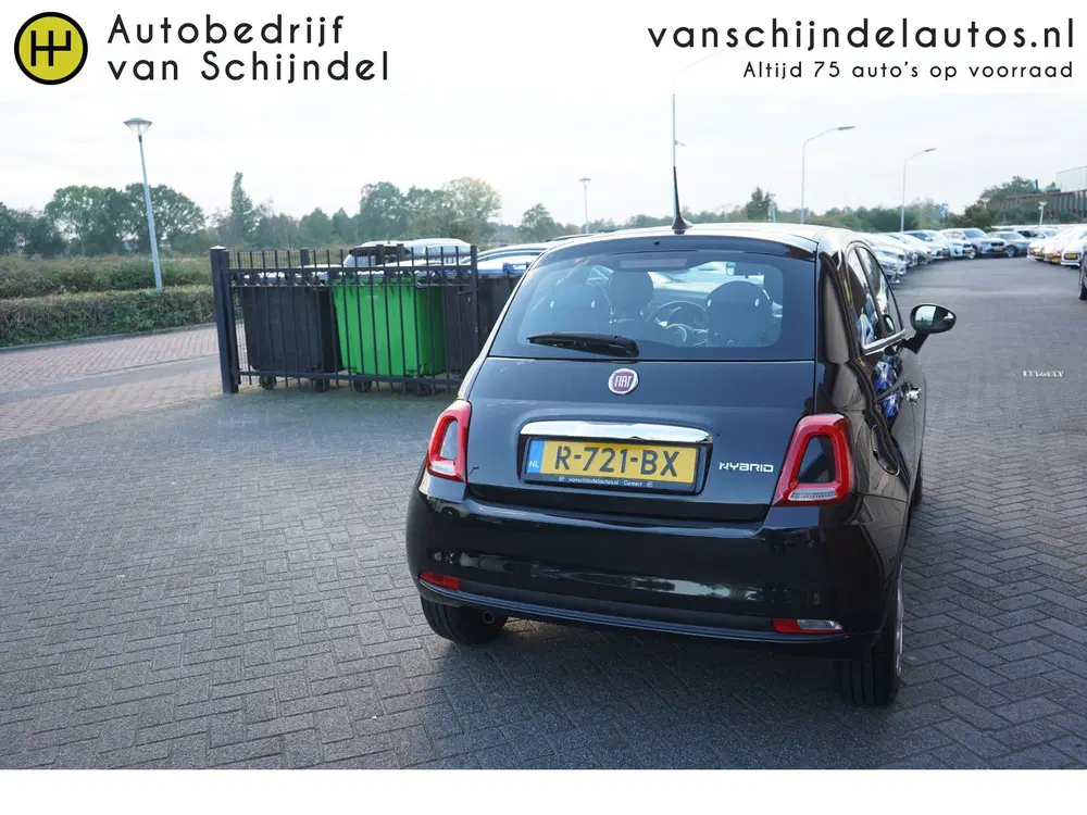 Fiat 500 1.0 HYBRID CLUB ORIGINEEL NEDERLANDS ZWART uit 2022, foto 6