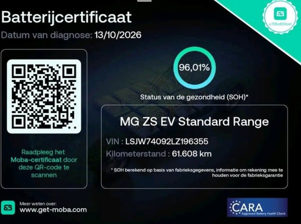 MG ZS MG ZS EV Luxury 45 kWh 96% SOH PANORAMADAK uit 2021