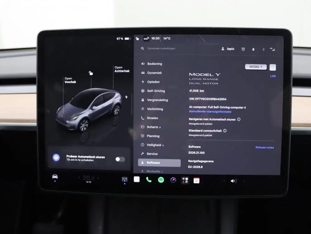 Tesla Model Y Long Range AWD 75kWh 351pk 95% SoH [ HW4+A uit 2024, foto 12