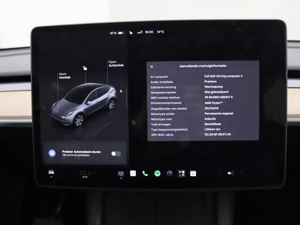 Tesla Model Y Long Range AWD 75kWh 351pk 95% SoH [ HW4+A uit 2024, foto 13