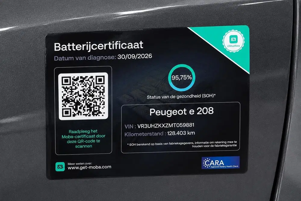 Peugeot 208 EV Allure Pack 50 kWh FASE 3 SOH 95% CAMER uit 2021, foto 2
