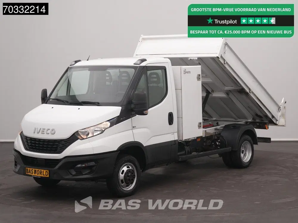 Iveco Daily 3.0L Kipper met Kist 3500kg trekhaak Airco uit 2020