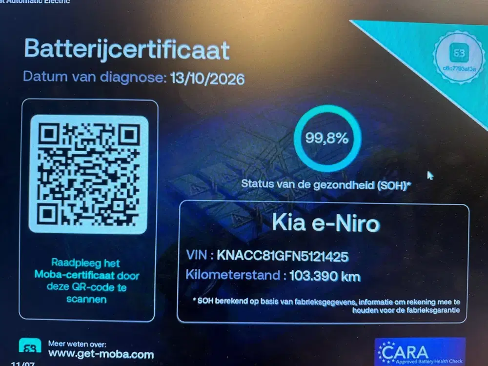 Kia Niro DynamicLine 64 kWh FASE 3 SOH 99.7% DEALER uit 2021, foto 2