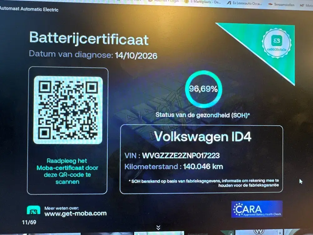 Volkswagen ID.4 Pro 77 kWh LEER PANO TREKHAAK 97% SOH FASE uit 2021, foto 2