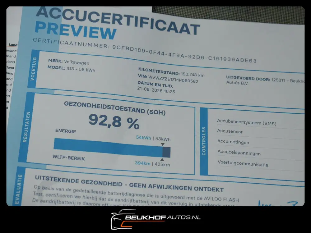 Volkswagen ID.3 First 58 kWh Carplay Navi Adapt Cr Soh 92. uit 2021, foto 4