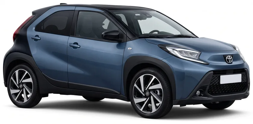 Zijaanzicht van een hatchback